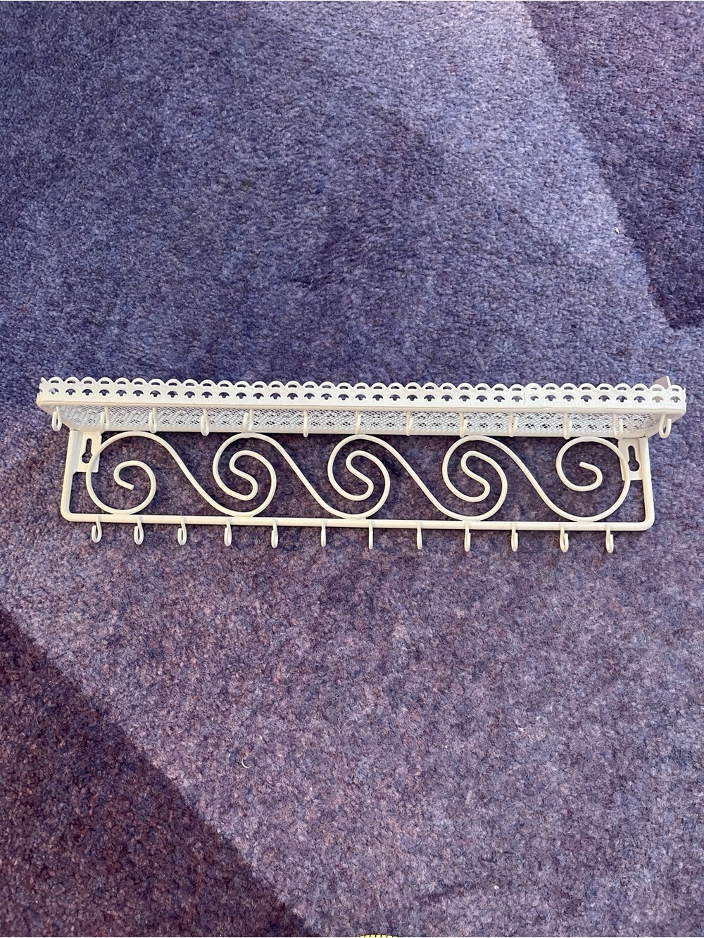 White Decorative Jewelry Metal Wall Hook Rack - Brand